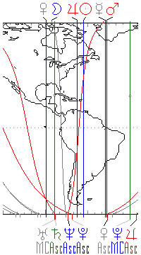 Jim Lewis Original Astrocartography Map